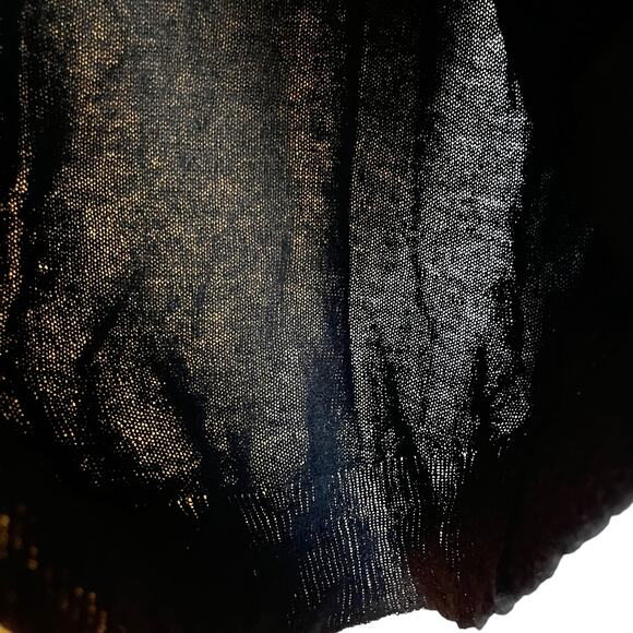 Oats Cashmere by Debra Hayburn Black Cashmere V-Neck Sweater Pullover Size M - Picture 5 of 7